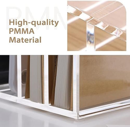SANRUI Clear Mail Organizer Desk Sorter, Acrylic Letter File Holder