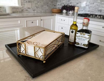 Antique Gold Elegant Sturdy Guest Napkin Holder | Premium Disposable