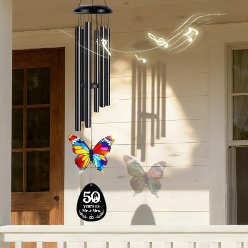 50th Anniversary Wind Chime Gifts, Happy 50th Wedding Jubilee Gifts
