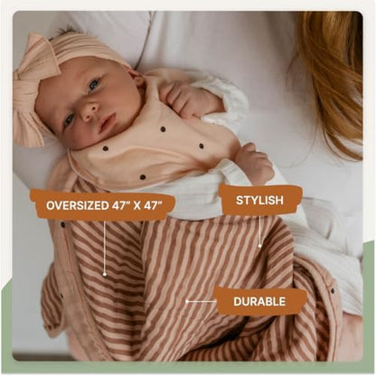 Parker Baby Co. Soft Baby Quilt Blanket for Nursery and Tummy Time