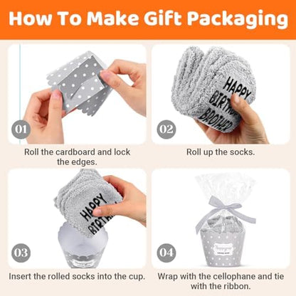 HAPPYPOP Fuzzy Birthday Gifts for Him - Gifts for Dad Uncle Grandson