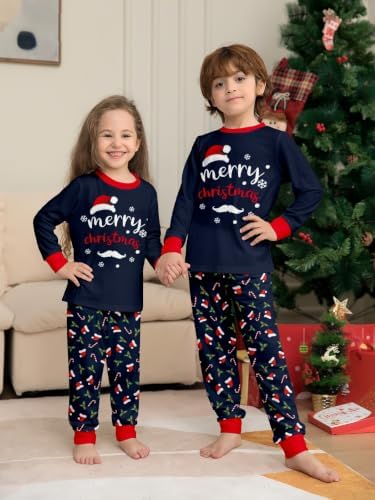 Christmas Family Pajamas Set Long Sleeve Matching Festival Lounge PJ