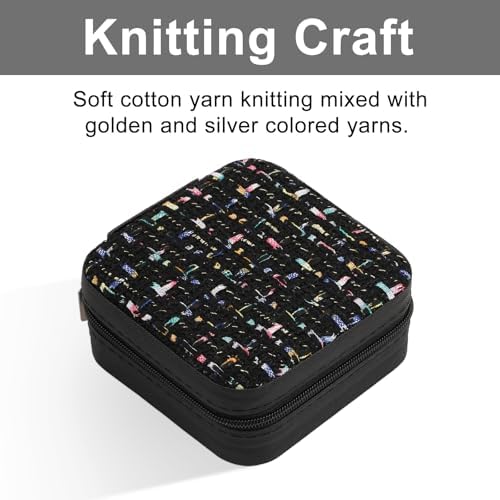 Stylish Portable Mini jewelry box, Travel jewelry organizer (black)