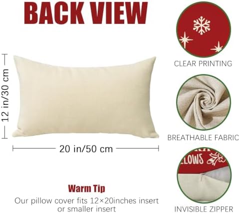 Fahrendom Christmas Pillow Cover 12x20 Old Fashioned Hot Cocoa