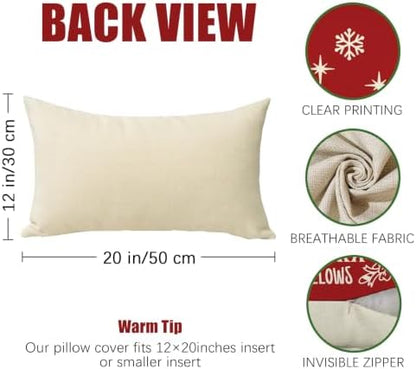 Fahrendom Christmas Pillow Cover 12x20 Old Fashioned Hot Cocoa