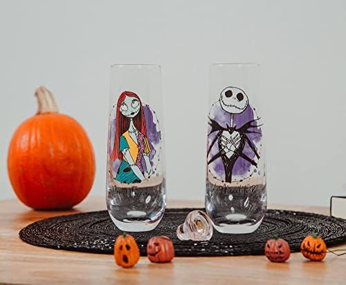 Nightmare Before Christmas Disney The Jack and Sally Stemless Fluted