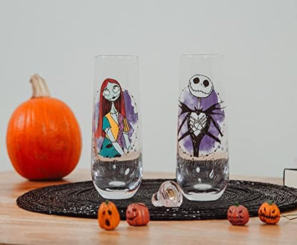 Nightmare Before Christmas Disney The Jack and Sally Stemless Fluted