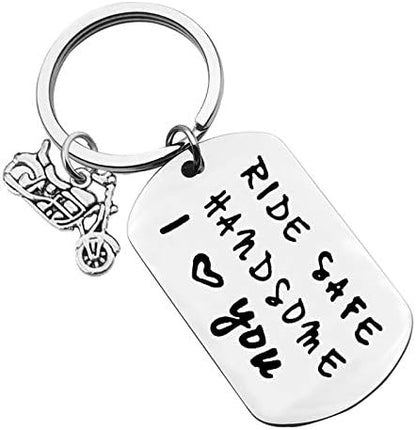 Vadaka Biker Gift Ride Safe Keychain Motorcycle Jewelry Valentine's