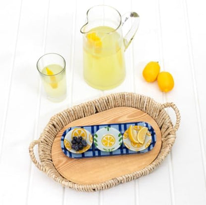 Pavilion Gift Company - Lemons - 11" Serving Tray with Three 2 Oz Bowl