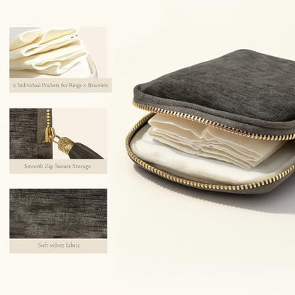Travel Jewelry Case Organizer for Women Portable Jewelry Box with