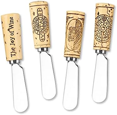 Supreme Housewares Vintage Wine Cork Cheese Spreaders, Hand-Painted