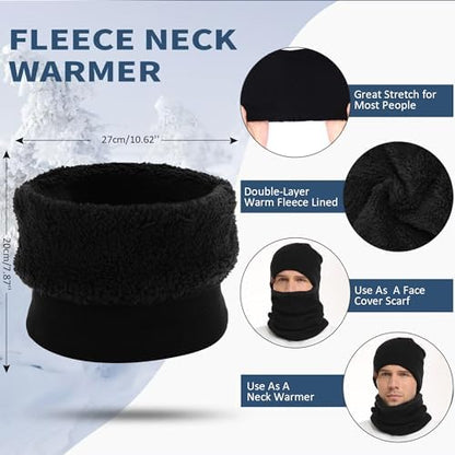 FZ FANTASTIC ZONE Winter Beanie Hats Scarf Touchscreen Gloves for Men