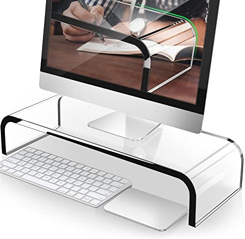 AboveTEK Acrylic Monitor Stand, Premium Large Monitor Riser 20 inch