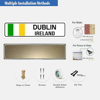 Dublin Ireland Sign Metal Signs Street Sign Wall Decor 16X4 Inch