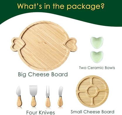 Charcuterie Boards Gift Set: Bamboo Charcuterie Cheese Board - Unique
