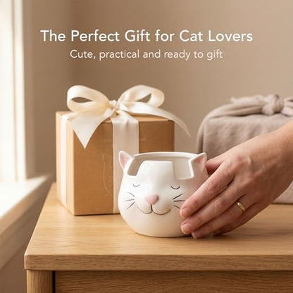 White Cat Eyewear Holder, Multi-Purpose Accessories for Makeup and