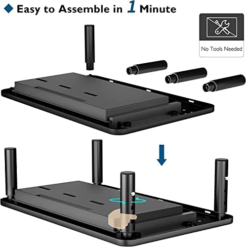 BONTEC 2 Pack Adjustable Monitor Stand Riser with Drawer, Supports