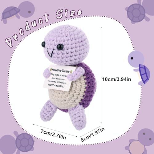 TOYMIS Turtle, Mini Knitted Turtle Funny Handmade Animals with