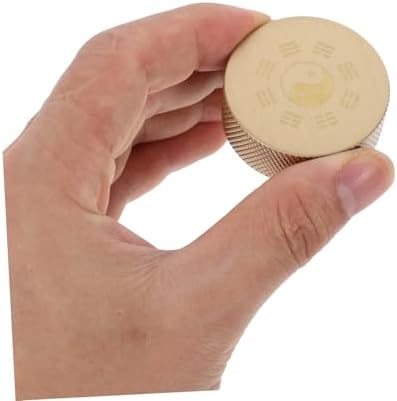 HOMSFOU Round Brass Paperweight Vintage Decorative Paperweight for
