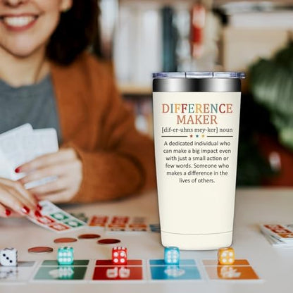 Difference Maker Gift, Thank You Gift for Women, 20oz Tumbler