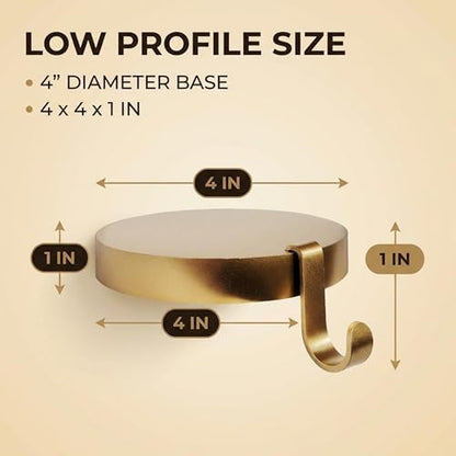 Lulu Decor, Low Profile Sturdy Heavy Round Gold Metal Base Stocking