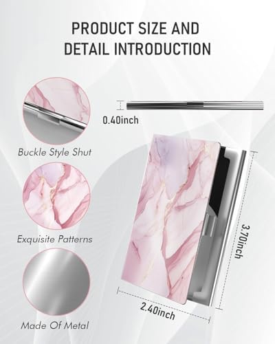 Business Card Metal Slim Organizer, Professional Stainless Steel