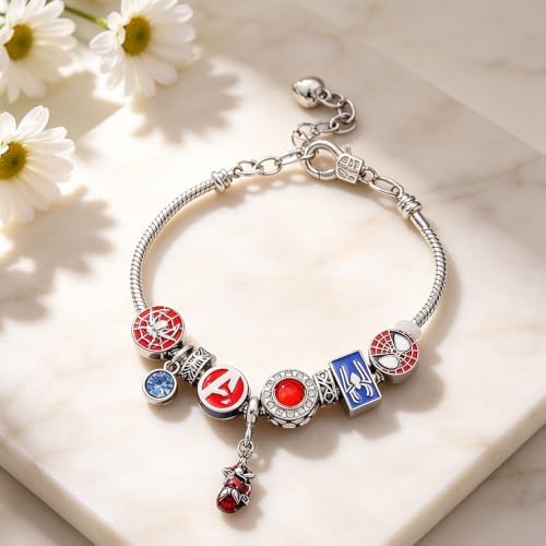 Spider DIY Charm Bracelet Set, Cartoon Spider Jewelry Bracelet