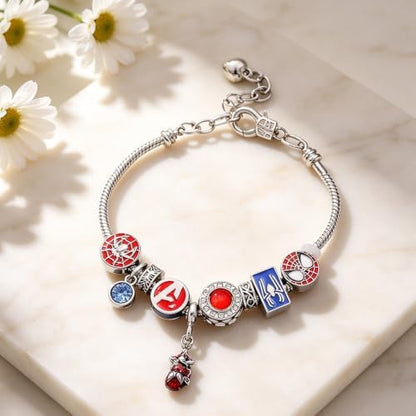 Spider DIY Charm Bracelet Set, Cartoon Spider Jewelry Bracelet