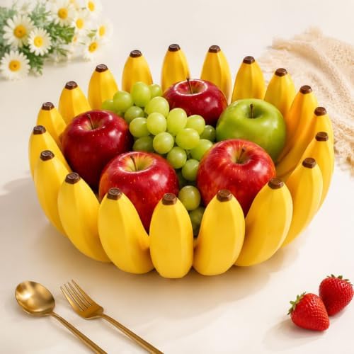 Creative Banana Shaped Fruit Bowl, Counter Decor & Centerpiece