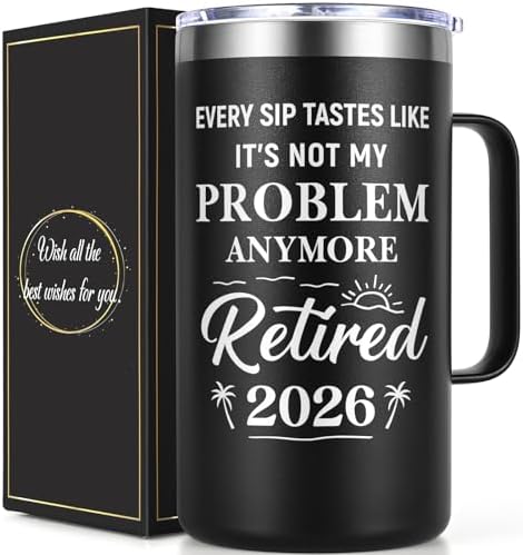 Qtencas Retirement Gifts for Men, 20oz Stainless Steel Insulated