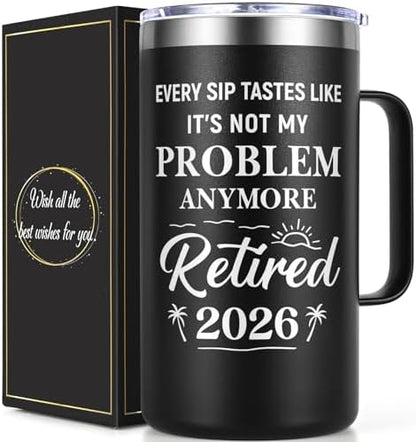 Qtencas Retirement Gifts for Men, 20oz Stainless Steel Insulated