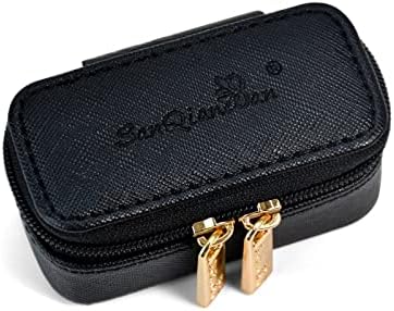Luxury Mini Travel Ring Box Leather jewelry Case Organizer