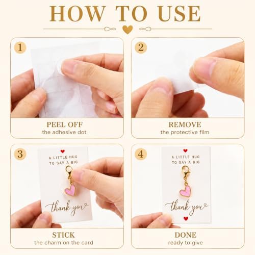 30Pcs Pocket Hug Heart Keychain Bulk Thank You Gifts for Teachers