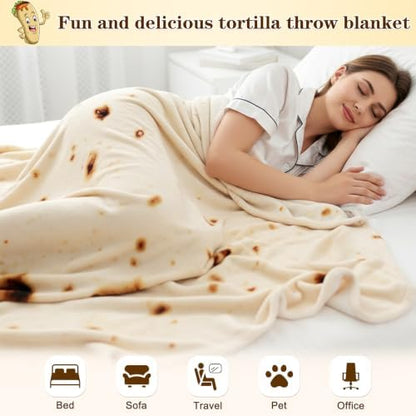 Mermaker Burrito Tortilla Taco Blanket 71 inches for Adult Kids