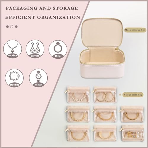 Jewelry Box Organizer for Women,Small Travel Jewelry Case,Mini Travel