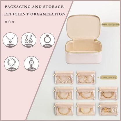 Jewelry Box Organizer for Women,Small Travel Jewelry Case,Mini Travel