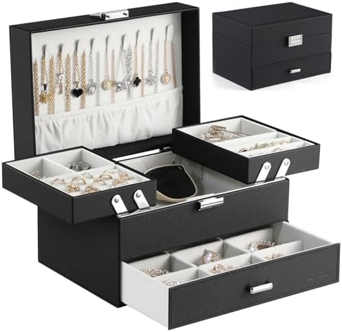 Dajasan Jewelry Organizer Box, Large Jewelry Boxes for Women Girls
