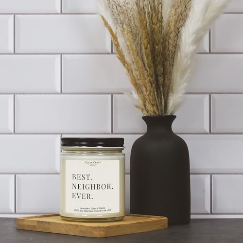 Neighbor Ever Scented Candle - Housewarming Gifts New Home Women, Men