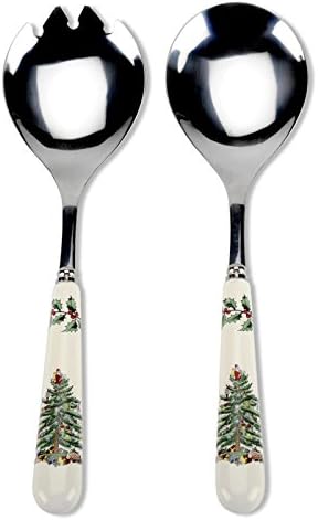 Spode – Christmas Tree – Christmas Tree Salad Servers - Set of 2
