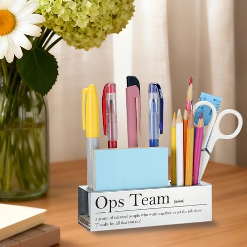 Ops Team Appreciation Gift Stainless Steel Desk Organizer Note Pad