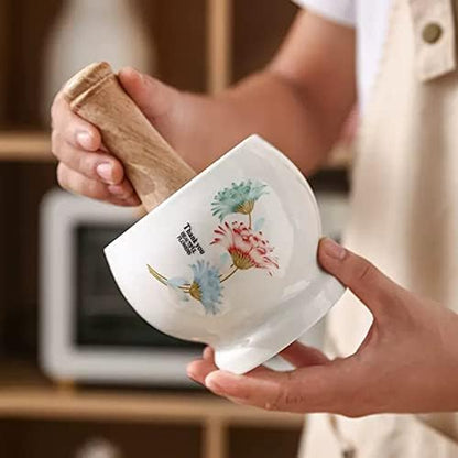 Mortar and Pestle Porcelain Mortar and Pestle Pill Crusher, Spice