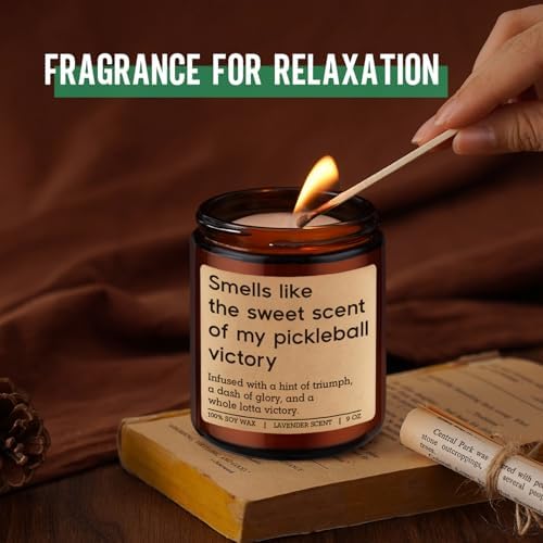 GSPY Candle, Pickleball Gifts for Women, Men - Pickle Ball Accessories