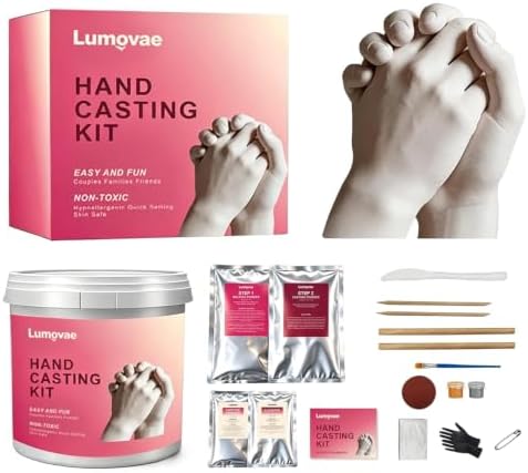 Hand Casting Kit with Extra Practice Pack, Non‐Toxic 3D Hand Mold Kit