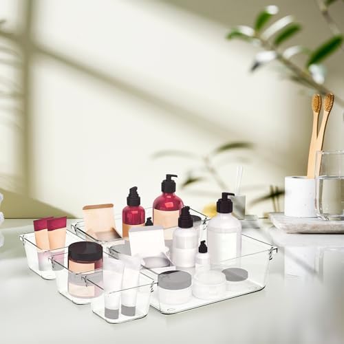 12 Pack Drawer Organizers, 6"X 9" Clear Acrylic Storage Bins
