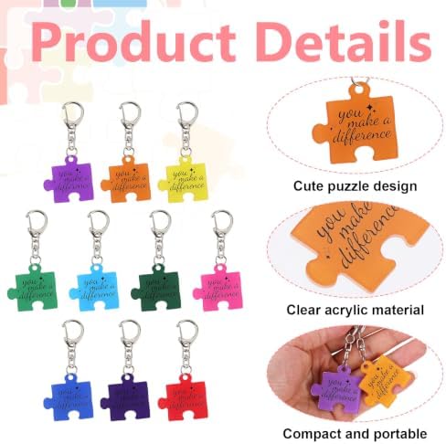 40 Sets Team Appreciation Gifts for Employees, Puzzle Piece Keychain
