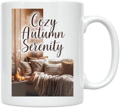 Cozy Autumn Serenity - Autumn Lovers - 11 oz White Ceramic Coffee Mug
