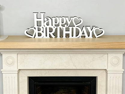 Happy Birthday Table Sign,Wooden Happy Birthday Letter Decor