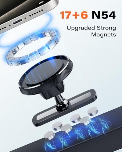 APPS2Car Gym Magnetic Phone Holder, Aluminum Alloy Base & Ball Joint