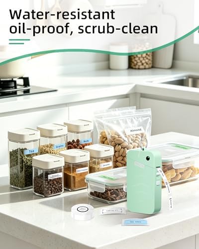 ORGSTA S001 Label Maker Machine with Tape, Portable Bluetooth Label