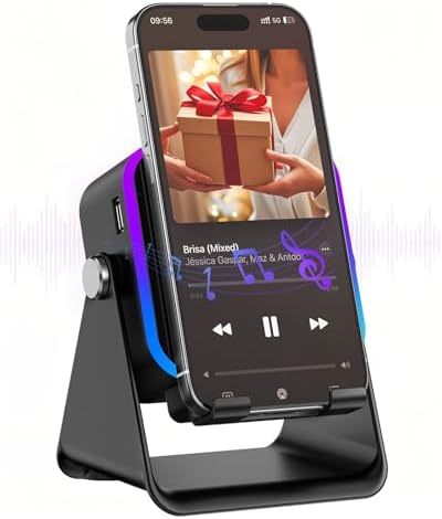 Gifts for Men Tech Gadgets Wireless Induction Speaker with Phone Stand